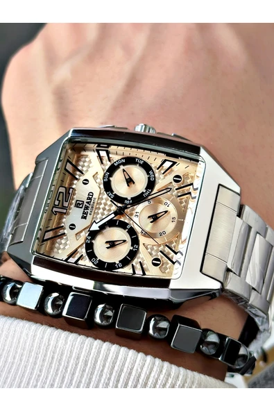 Reward Gümüş Renk Kare Model Fonksiyonlu Çelik Kordon Erkek Kol Saati + BİLEKLİK HEDİYELİ ürün görseli 1