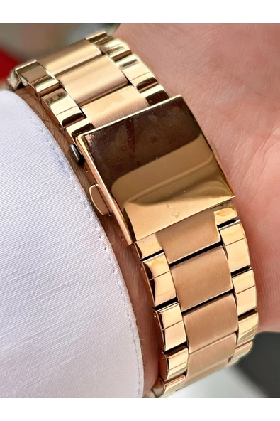 Navimarine Bakır Renk Fonksiyonlu Çelik Kordon Erkek Kol Saati Bileklik Hediyeli - Resim 3