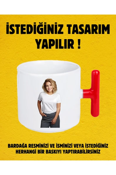 SEN TASARLA KUPA BARDAK - MUG - KAHVE BARDAĞI - KİŞİYE ÖZEL KUPA BARDAK - Resim 3