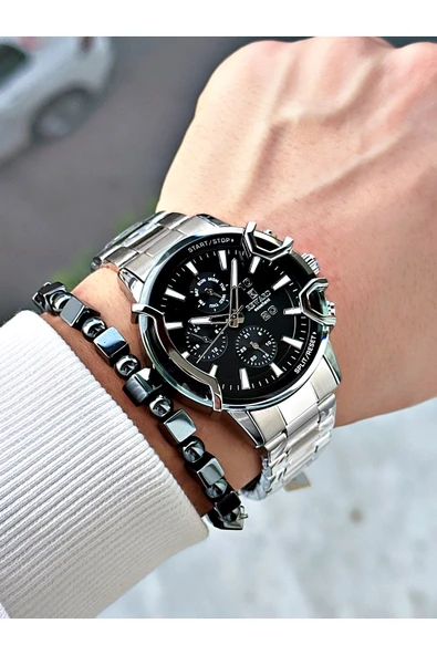 Reward Gümüş Renk Spor Model Çelik Kordon Erkek Kol Saati - Resim 2