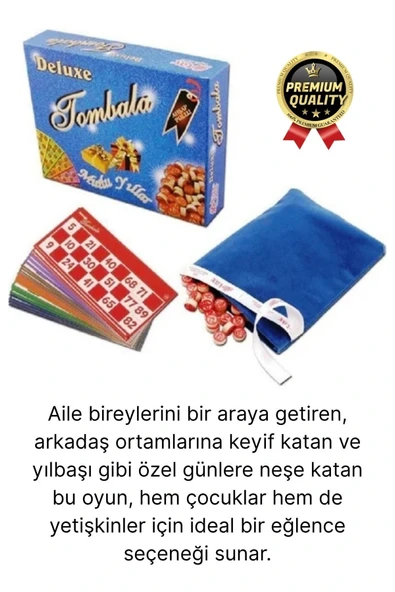 Özel Üretim Zeka Geliştirici Eğlenceli Etkinlik Aile Parti Yeni Yıl Yılbaşı Deluxe Tombala Oyunu - Resim 2
