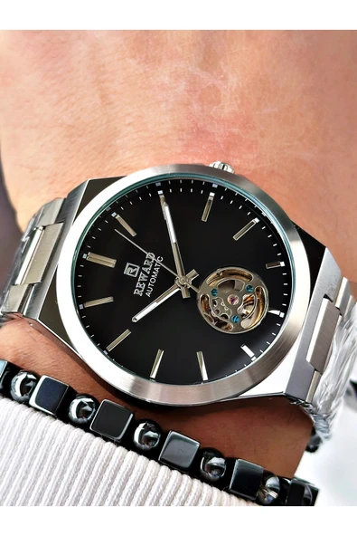 Reward Gümüş Renk Otomatik Kurmalı Çelik Kordon Erkek Kol Saati + BİLEKLİK ürün görseli 1