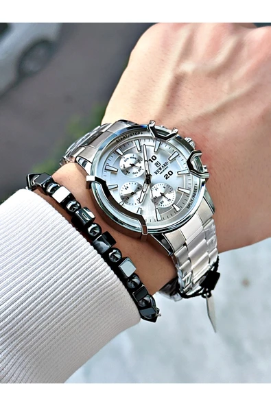 Reward Gümüş Renk Spor Model Çelik Kordon Erkek Kol Saati - Resim 2