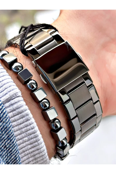Ferrucci Siyah Renk Fonksiyonlar Aktif  Erkek Kol Saati + BİLEKLİK - Resim 4