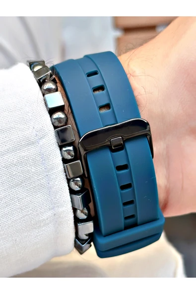 Reward Lacivert Renk Rewatch Nabızölçer Adımsayar Uyku Takibi Müzik Dinleme Akıllı Kol Saati + BİLEKLİK - Resim 7