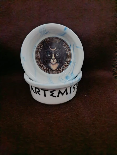 Raccoon Olimpos Serisi Artemis Seramik Mama Ve Su Kabı 300ml ürün görseli 1