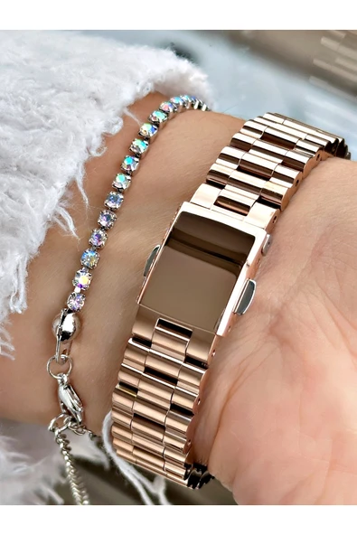 Ferrucci Rose Gold Renk Klasik Sade Model  Kadın Kol Saati + BİLEKLİK - Resim 3