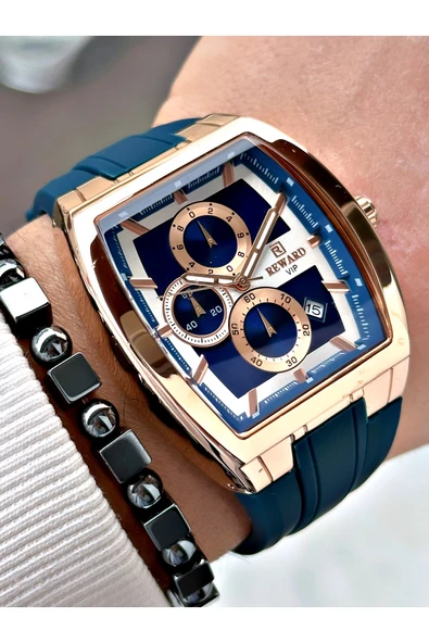 Reward Lacivert Renk Kare Spor Fonksiyonlar Aktif Erkek Kol Saati + BİLEKLİK ürün görseli 1
