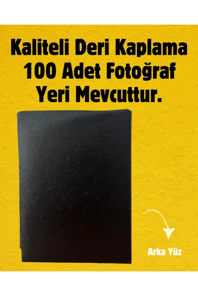 Deri Kaplama Pencereli Fotoğraf Albümü 100'lük 10x15cm - Resim 2