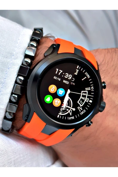 Reward Turuncu Renk Rewatch Nabızölçer Adımsayar Uyku Takibi Müzik Dinleme Akıllı Kol Saati + BİLEKLİK - Resim 2