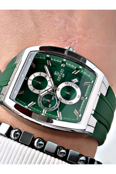 Reward Yeşil Renk Kare Spor Fonksiyonlar Aktif Erkek Kol Saati + BİLEKLİK - Resim 3