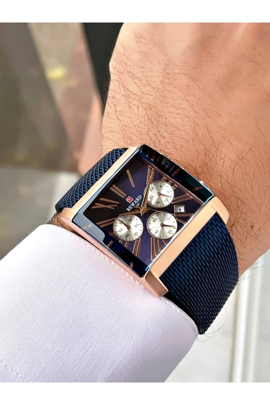 Reward Lacivert Renk Rose Gold Kasa Fonksiyonlar Aktif Erkek Kol Saati + Bileklik Hediyeli - Resim 2