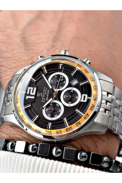 Reward Gümüş Renk Çelik Kasa Kordon Business Erkek Kol Saati + BİLEKLİK ürün görseli 1