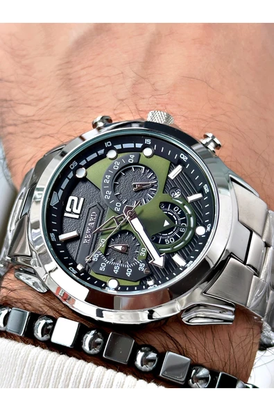 Reward Gümüş Renk Spor Fonksiyonlu Çelik Kordon Erkek Kol Saati + BİLEKLİK ürün görseli 1