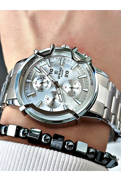 Reward Gümüş Renk Spor Model Çelik Kordon Erkek Kol Saati ürün görseli 1