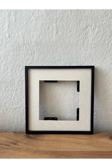 3'lü Yapışkanlı Sök Tak Paspartulu 21 x 21 cm Çerçeveler - Dekoratif Çerçeve PVC Li - Resim 5