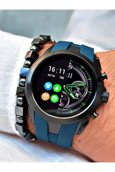 Reward Lacivert Renk Rewatch Nabızölçer Adımsayar Uyku Takibi Müzik Dinleme Akıllı Kol Saati + BİLEKLİK - Resim 2