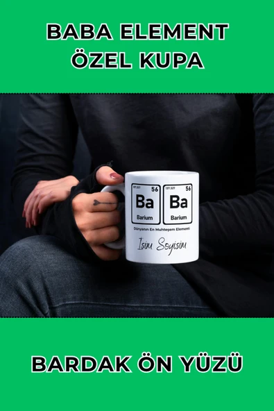 BABALAR GÜNÜ KUPA BARDAK - ELEMENT TASARIM - BABA MUG - KAHVE BARDAĞI ürün görseli 1