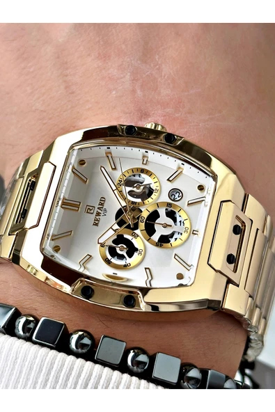Reward Altın Renk Fonksiyonlar Aktif Kare Erkek Kol Saati + BİLEKLİK ürün görseli 1