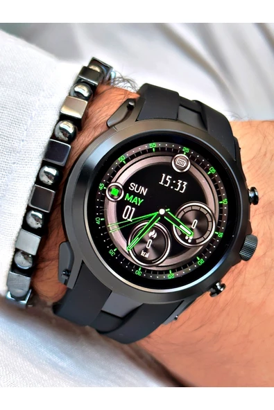 Reward Siyah Renk Rewatch Nabızölçer Adımsayar Uyku Takibi Müzik Dinleme Akıllı Kol Saati + BİLEKLİK - Resim 3