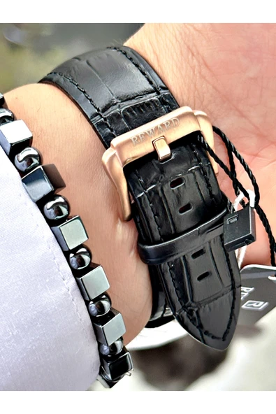 Reward Siyah Deri Kordon Otomatik Business Erkek Kol Saati + BİLEKLİK HEDİYELİ - Resim 5