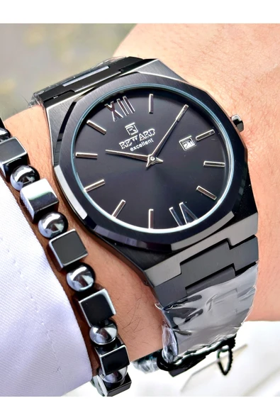 Reward Siyah Renk Takvimli Sade Klasik Model Erkek Kol Saati + BİLEKLİK HEDİYELİ - Resim 4