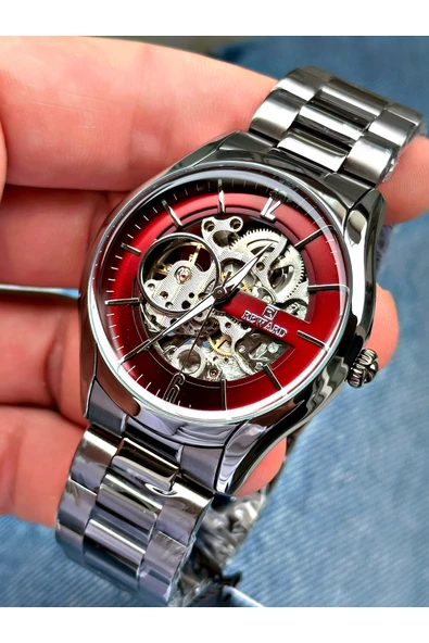 Reward Füme Renk Otomatik Kurmalı Çelik Kordon Orijinal Erkek Kol Saati + BİLEKLİK HEDİYELİ - Resim 4