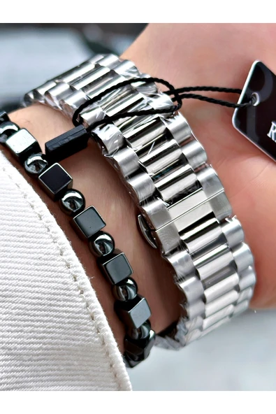 Reward Gümüş Renk Büyük Kasa Spor Model Fonksiyonlu Erkek Kol Saati + BİLEKLİK - Resim 4