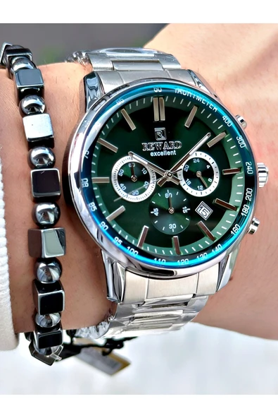 Reward Gümüş Renk Fonksiyonlar Aktif Aynalı Cam Erkek Kol Saati + BİLEKLİK HEDİYELİ ürün görseli 1
