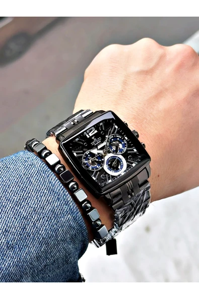 Reward Siyah Renk Kare Model Fonksiyonlar Aktif Erkek Kol Saati + BİLEKLİK - Resim 2