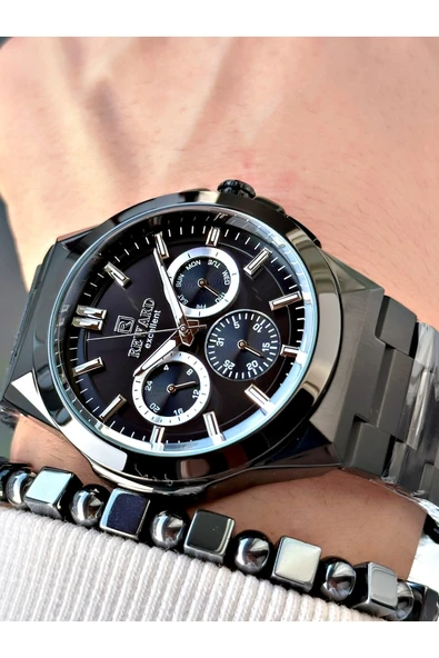 Reward Siyah Renk Fonksiyonlu Büyük Kasa Erkek Kol Saati + BİLEKLİK HEDİYELİ ürün görseli 1