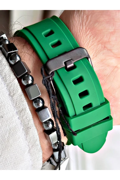 Ferrucci Yeşil Renk Fonksiyonlar Aktif Spor Erkek Kol Saati + BİLEKLİK HEDİYELİ - Resim 4