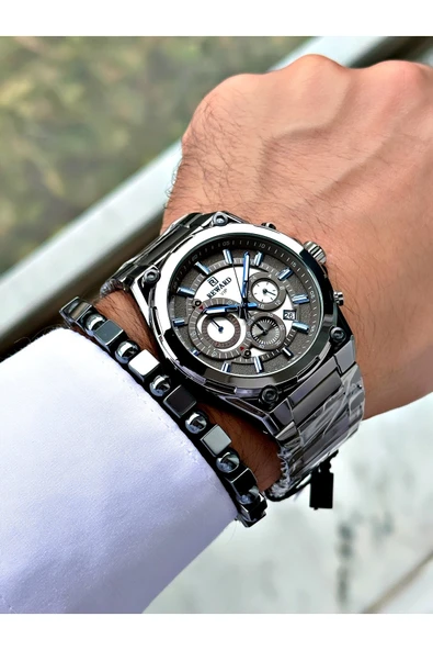 Reward Füme Renk Spor Fonksiyonlar Aktif  Erkek Kol Saati + BİLEKLİK - Resim 3