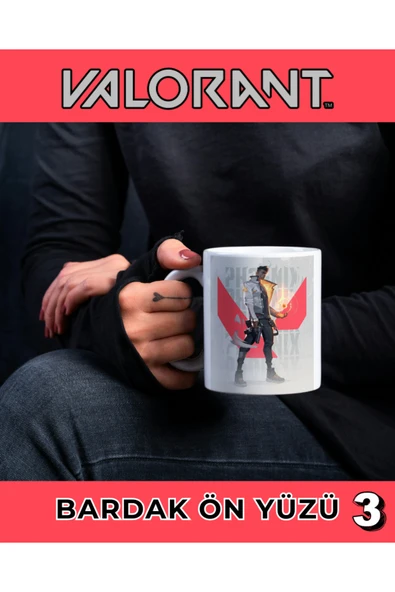 VALORANT KUPA BARDAK - PHOENİX - KAHVE BARDAĞI - KİŞİYE ÖZEL KUPA BARDAK - Resim 2