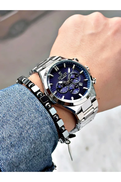 Reward Gümüş Renk Fonksiyonlar Aktif Erkek Kol Saati + BİLEKLİK - Resim 2