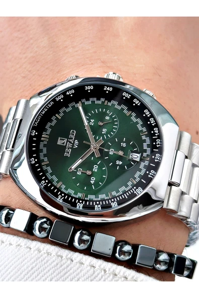 Reward Gümüş Renk Büyük Kasa Spor Model Fonksiyonlu Erkek Kol Saati + BİLEKLİK - Resim 3