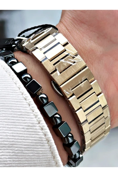 Reward Altın Renk Kabe Desen Otomatik Mekanizma Erkek Kol Saati + BİLEKLİK - Resim 7