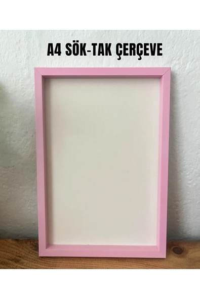 Yapışkanlı Sök Tak A4 Çerçeve - 20x30cm A4 Boyutunda Kaliteli Şık Dekoratif Duvar Çerçevesi ürün görseli 1