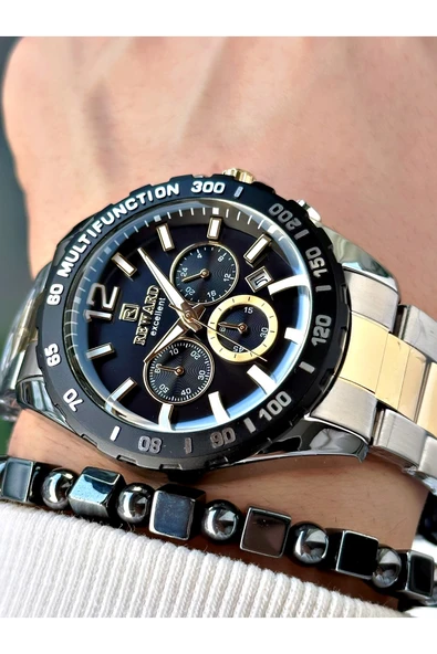 Reward Altın Gümüş Renk Fonksiyonlar Aktif Çelik Kordon Erkek Kol Saati + BİLEKLİK HEDİYELİ ürün görseli 1