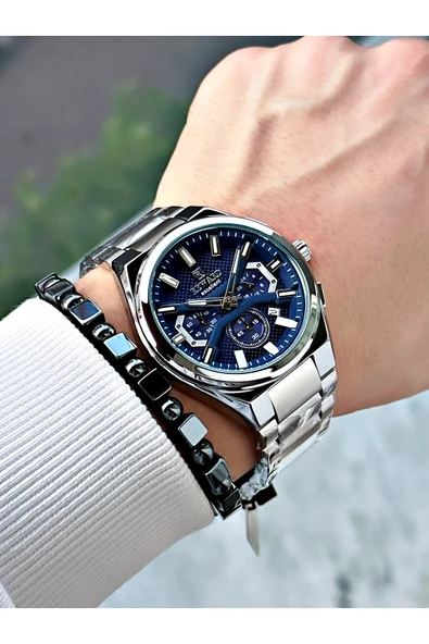Reward Gümüş Renk Fonksiyonlar Aktif Çelik Kordon Erkek Kol Saati + BİLEKLİK HEDİYELİ - Resim 2