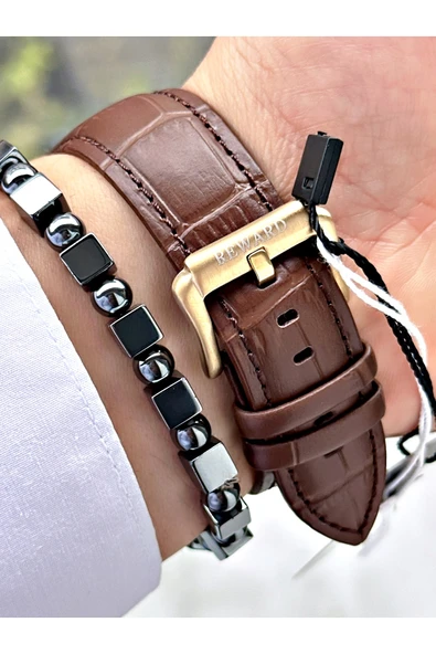 Reward Kahverengi Deri Kordon Otomatik Business Erkek Kol Saati + BİLEKLİK HEDİYELİ - Resim 7