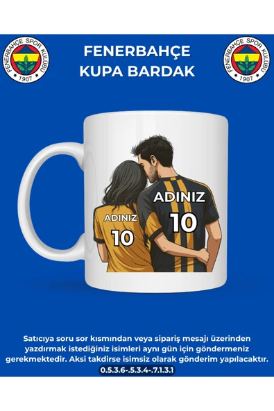 FENERBAHÇE KUPA BARDAK - KİŞİYE ÖZEL BARDAK - HEDİYE BARDAK - BASKILI KUPA BARDAK ürün görseli 1