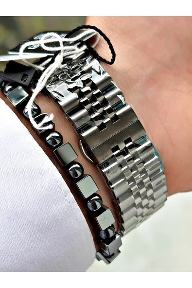 Reward Füme Renk Business Otomatik Orjinal Çelik Kordon Erkek Kol Saati + BİLEKLİK HEDİYELİ - Resim 6