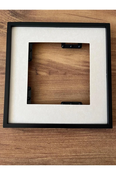 3'lü Yapışkanlı Sök Tak Paspartulu 21 x 21 cm Çerçeveler - Dekoratif Çerçeve PVC Li - Resim 2