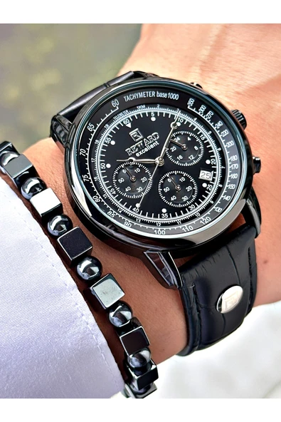 Reward Siyah Deri Kordon Pilli Orjinal Business Kilit Erkek Kol Saati + BİLEKLİK HEDİYELİ ürün görseli 1