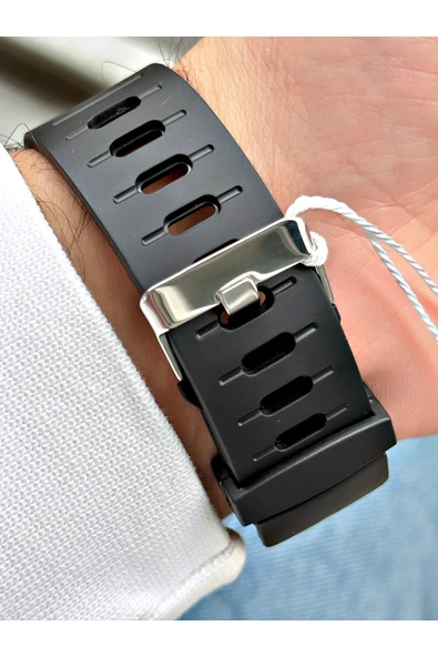 Cockpit Silikon Kordon 5 ATM Su Geçirmez Alarmlı Işıklı Kronometreli Dijital Erkek Kol Saati - Resim 3