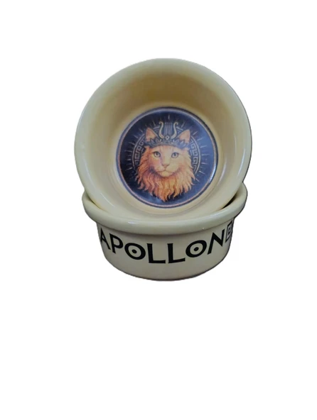 Raccoon Olimpos Serisi Apollon Seramik Mama Ve Su Kabı 300ml - Resim 2