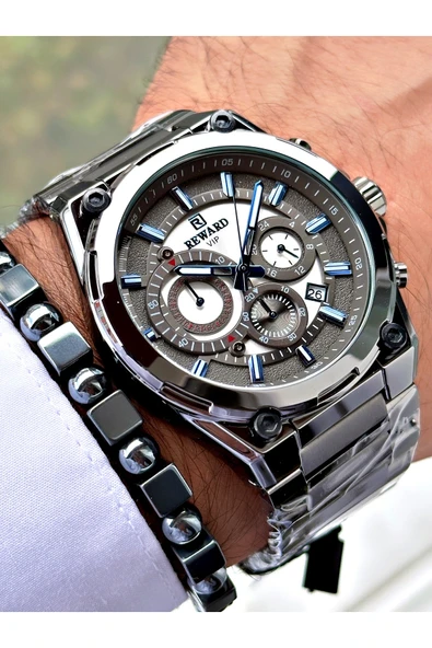 Reward Füme Renk Spor Fonksiyonlar Aktif  Erkek Kol Saati + BİLEKLİK - Resim 4