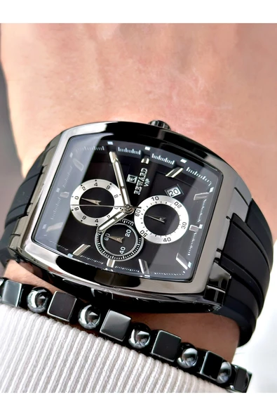Reward Siyah Renk Kare Spor Fonksiyonlar Aktif Erkek Kol Saati + BİLEKLİK - Resim 3