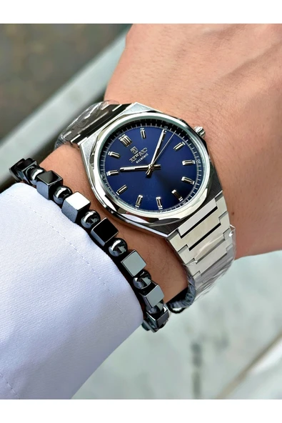 Reward Gümüş Renk Klasik Çelik Kordon Erkek Kol Saati + BİLEKLİK HEDİYELİ - Resim 3